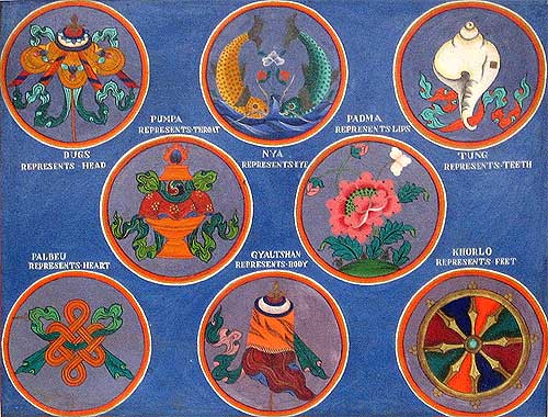 Bandiere Tibetane - 8 Auspicious Symbols di Fonix Living